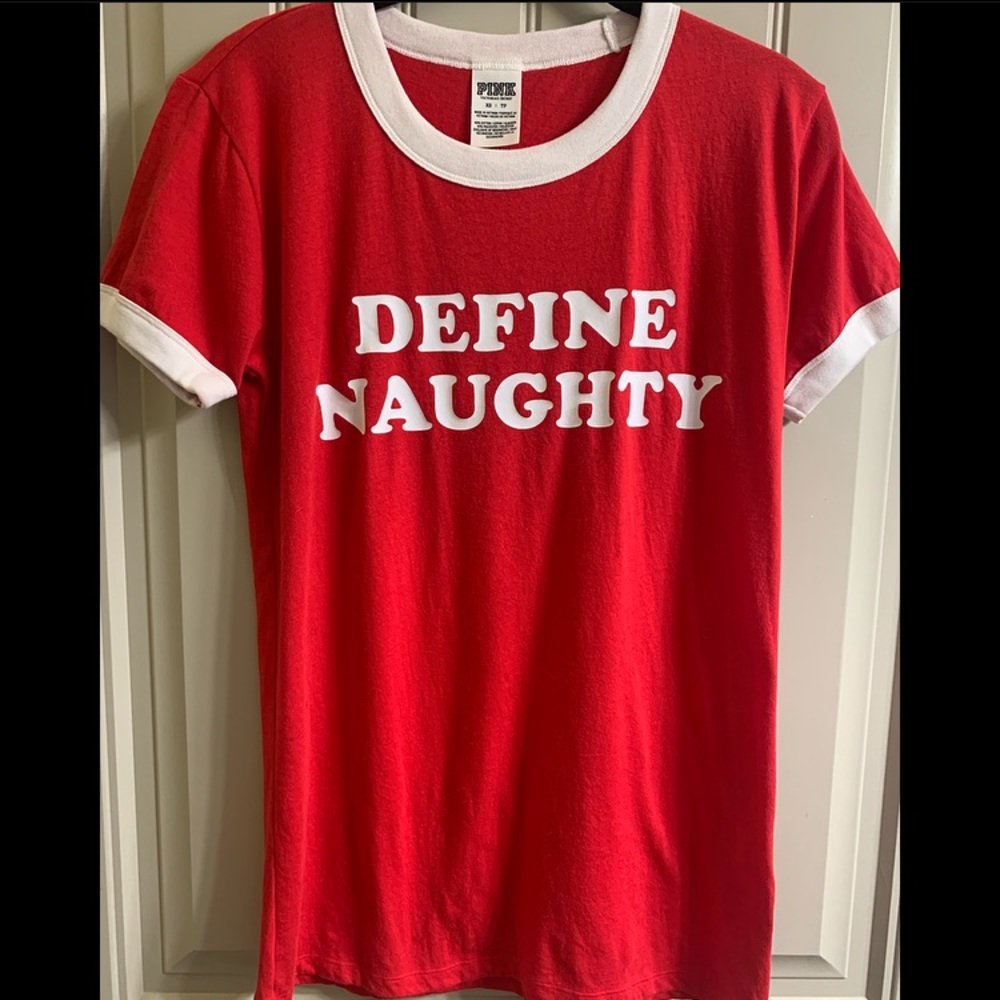 PINK define naughty Christmas tee